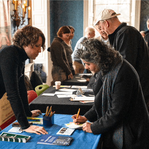 People at a skills fair